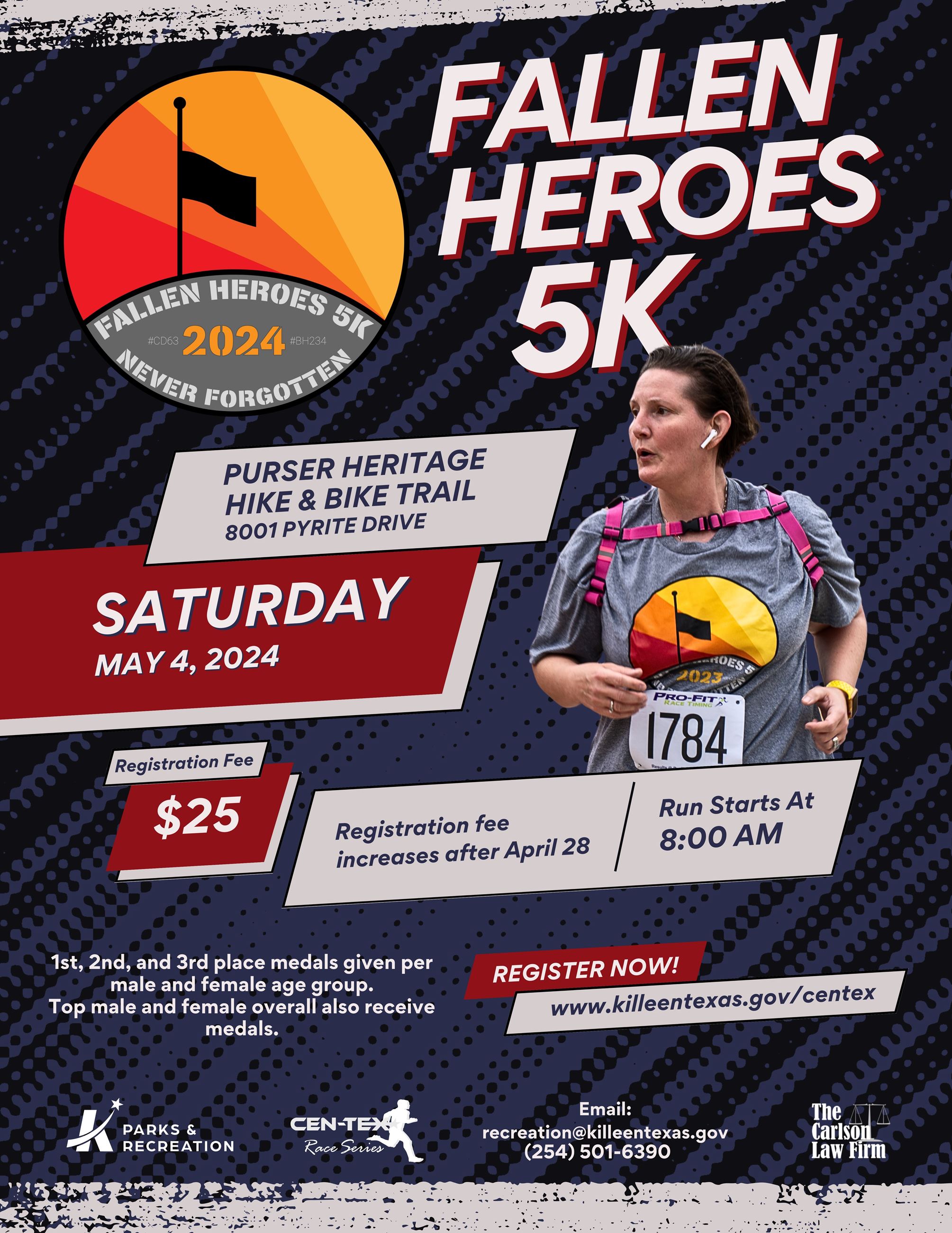 Fallen Heroes 5K  May 4, 2024 8 a.m.