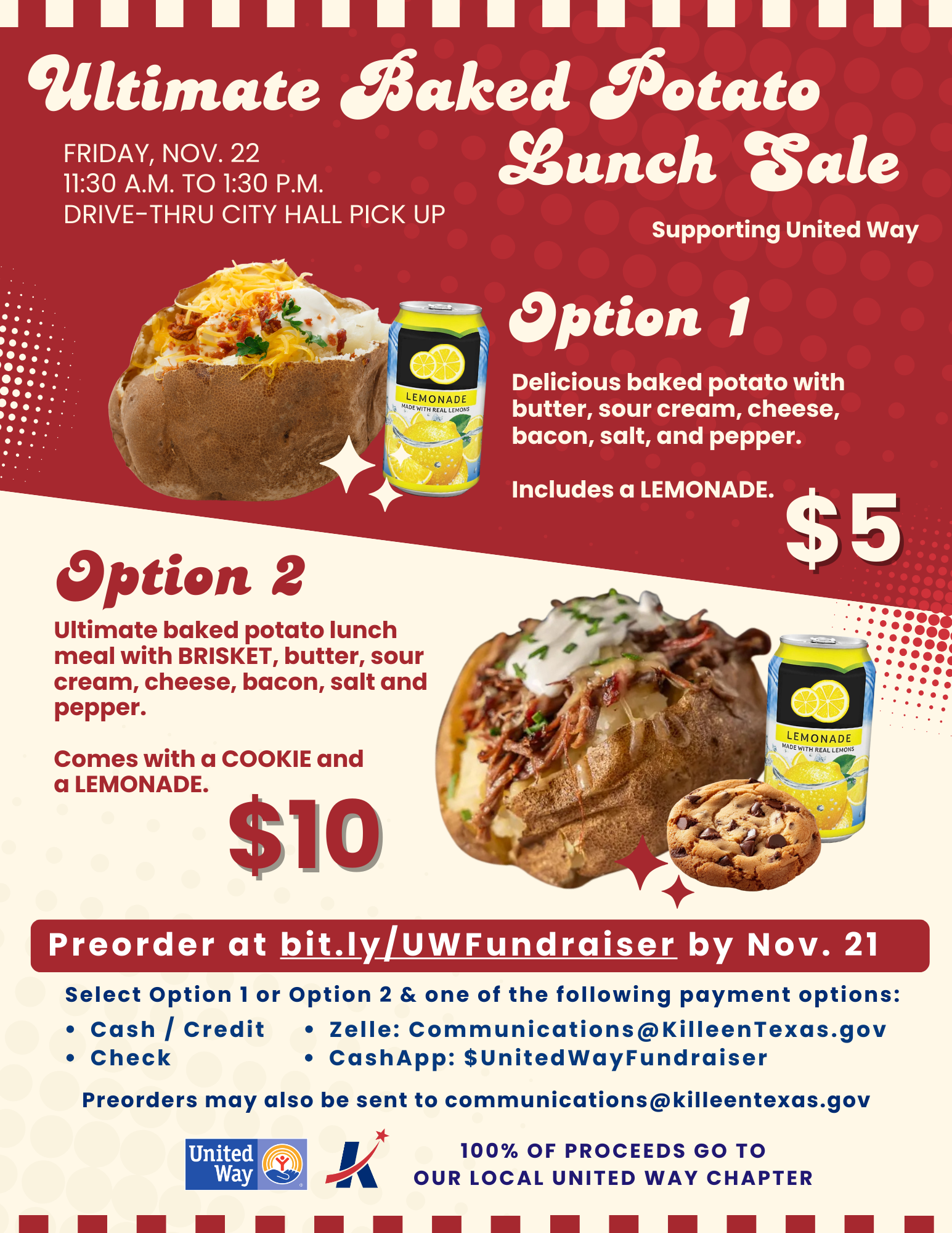 Ultimate Baked Potato Fundraiser 