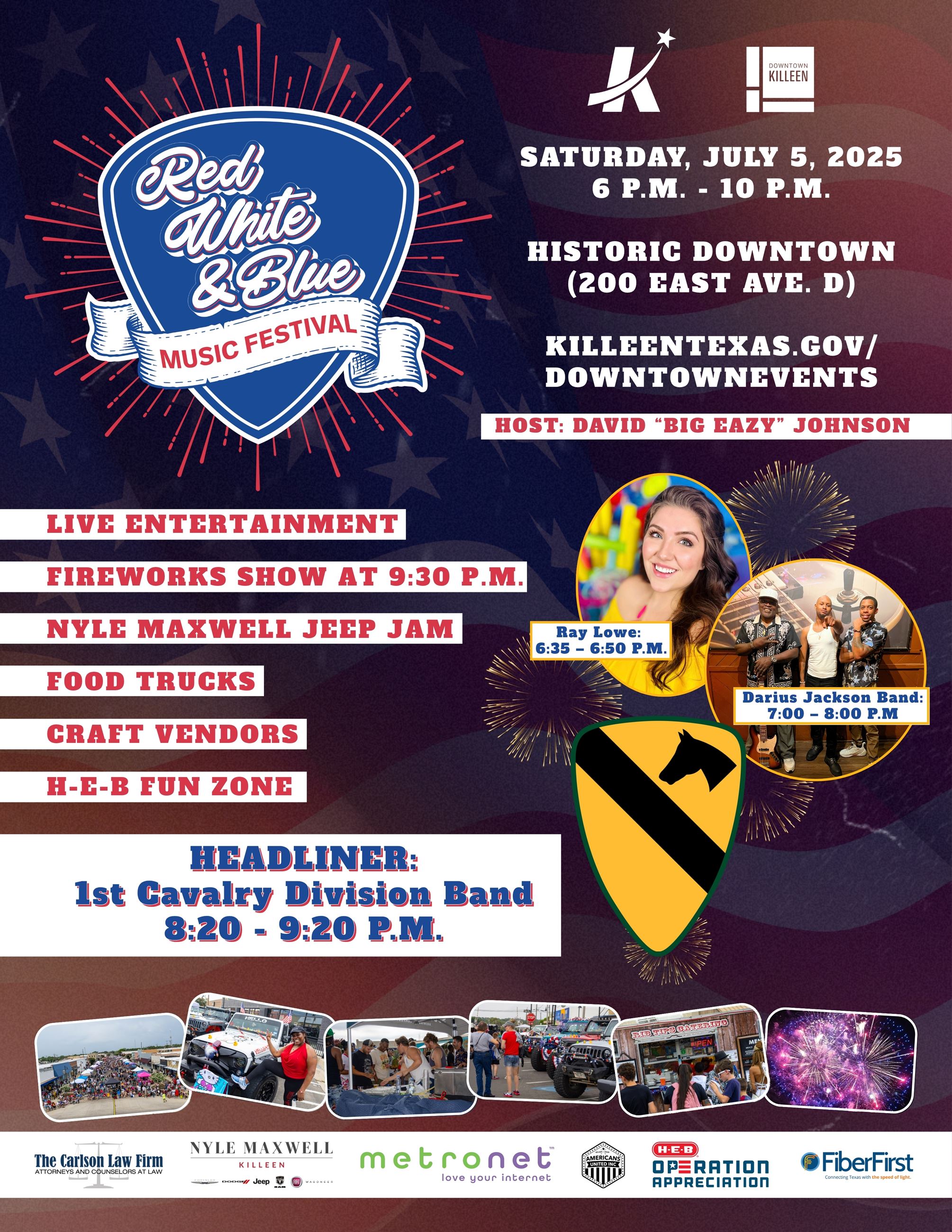 Red White Blue Music Festival 2025 Full Flyer