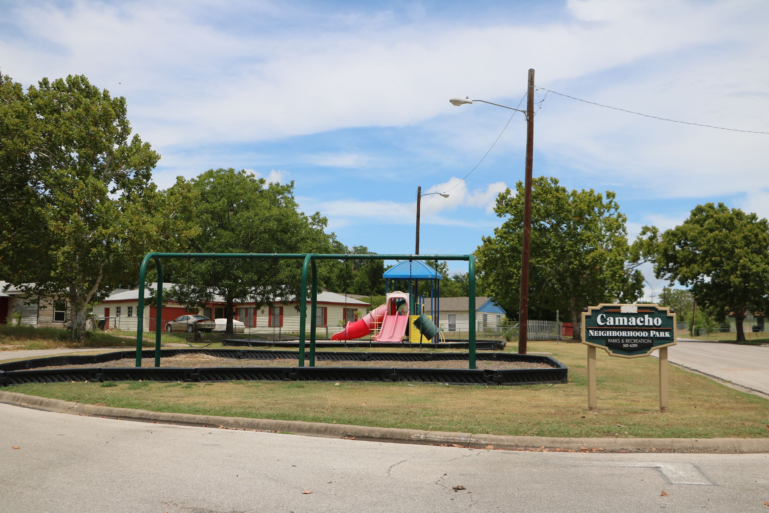 Camacho Park Neighborhood Park Sign