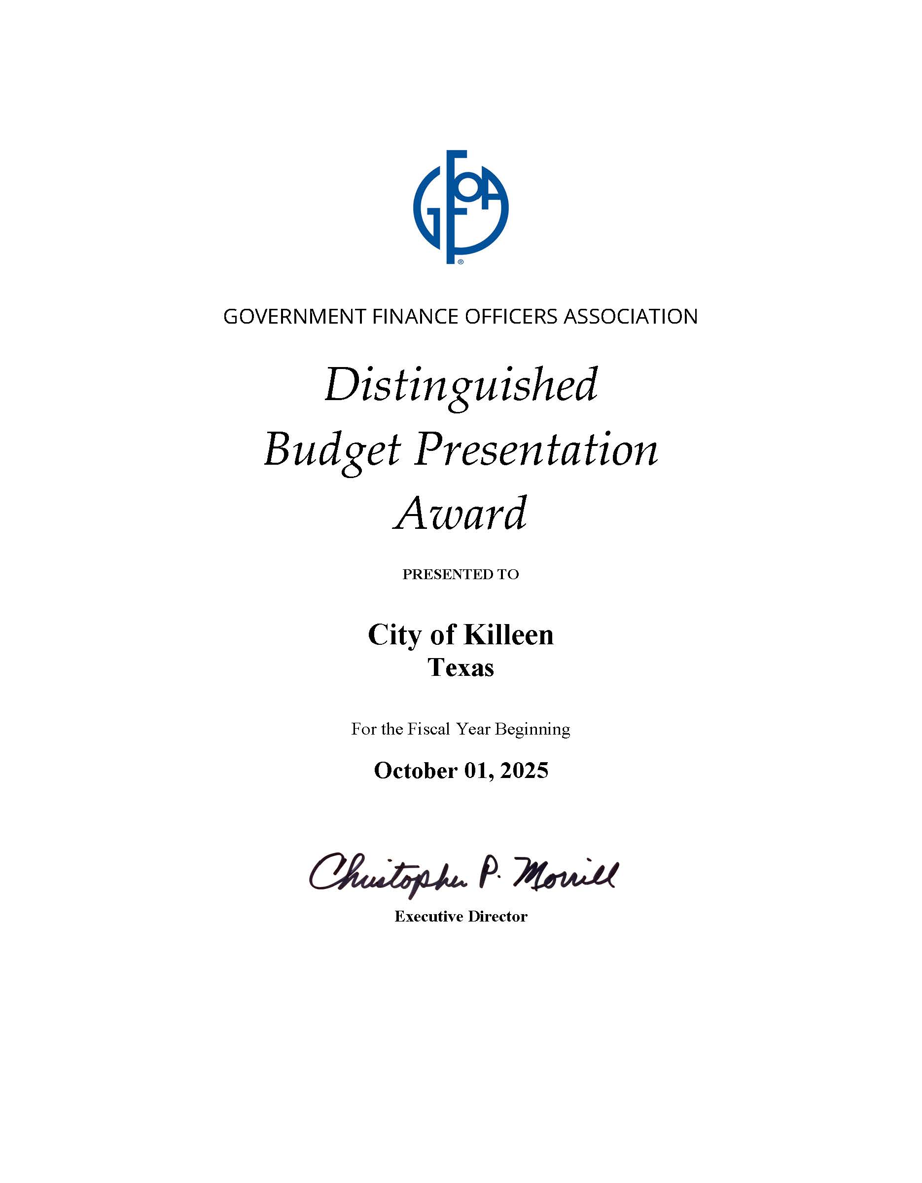 FY 2026 Distinguished Budget Presentation Award (JPG)