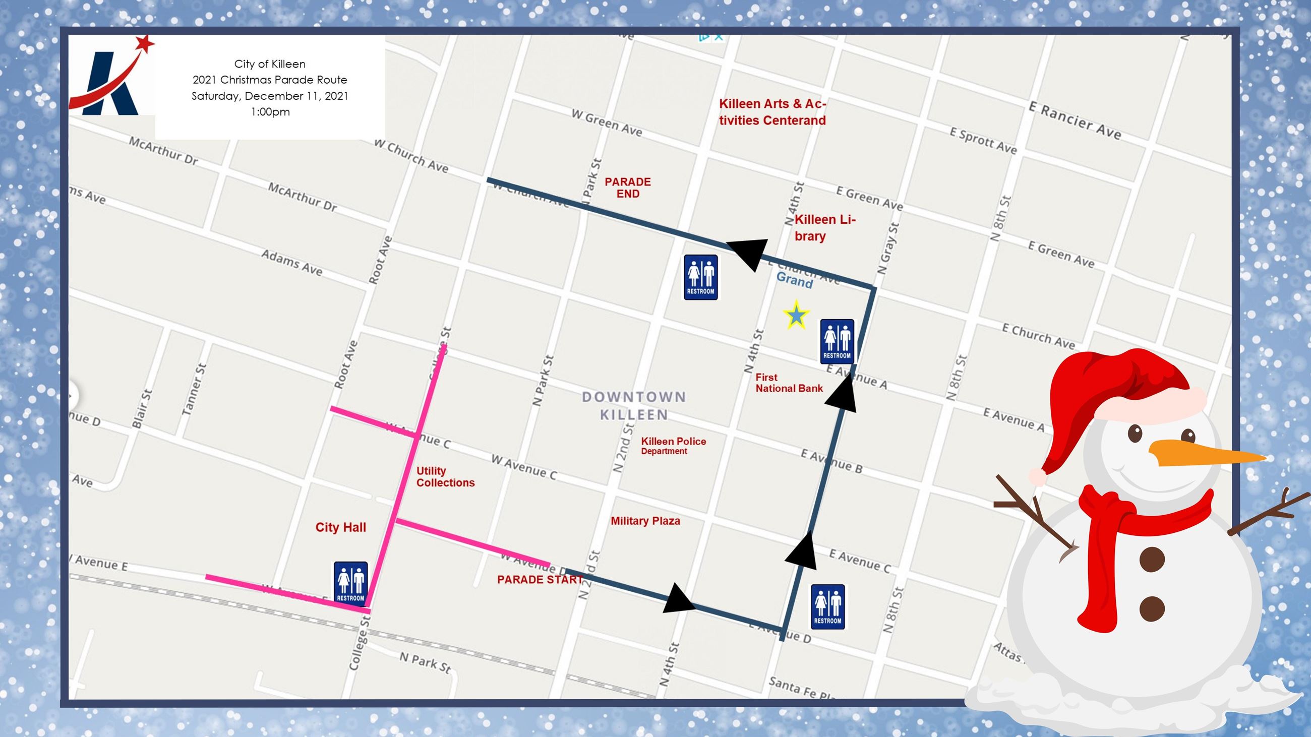 2021 Christmas Parade Route (1)