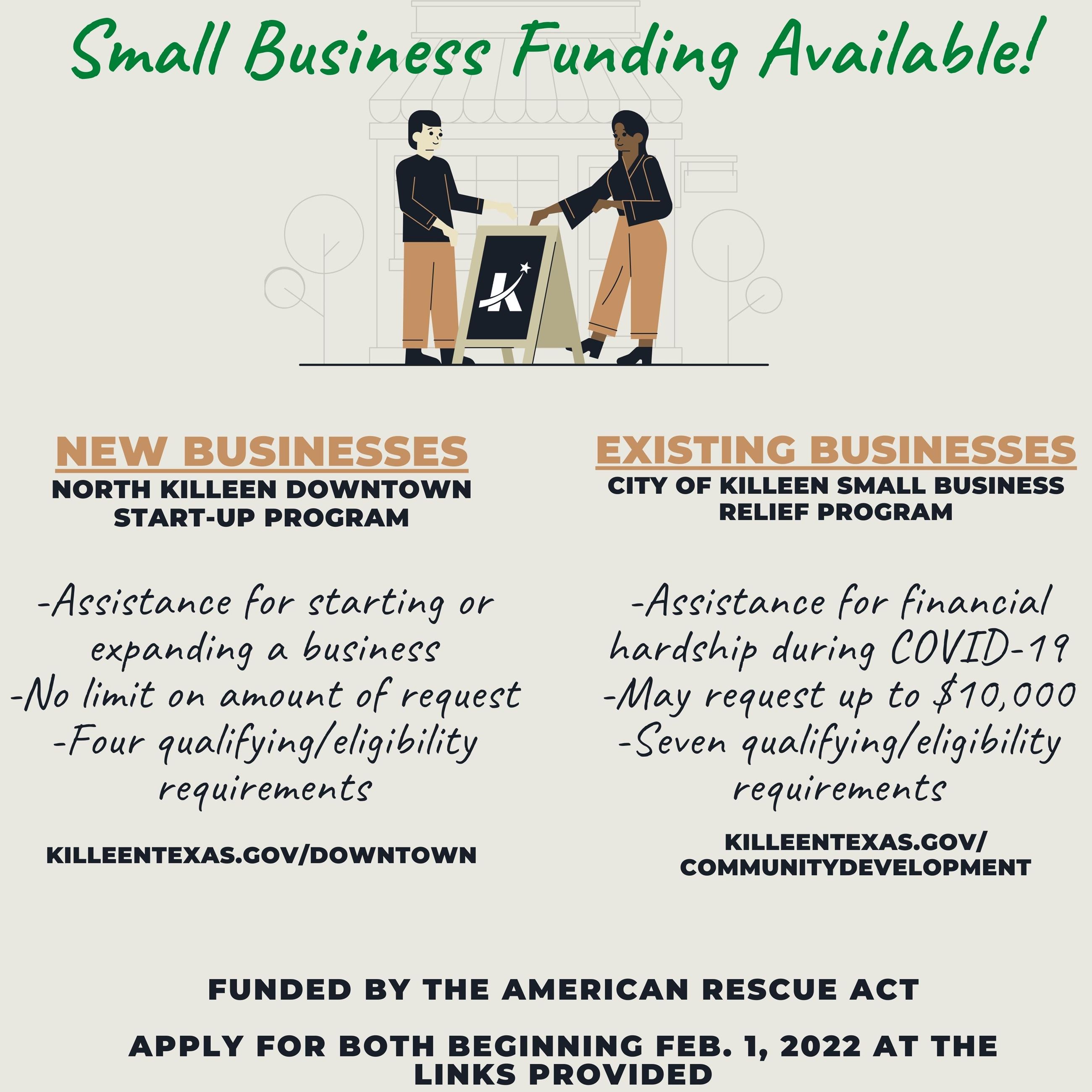 New Existing Business Funding Flyer