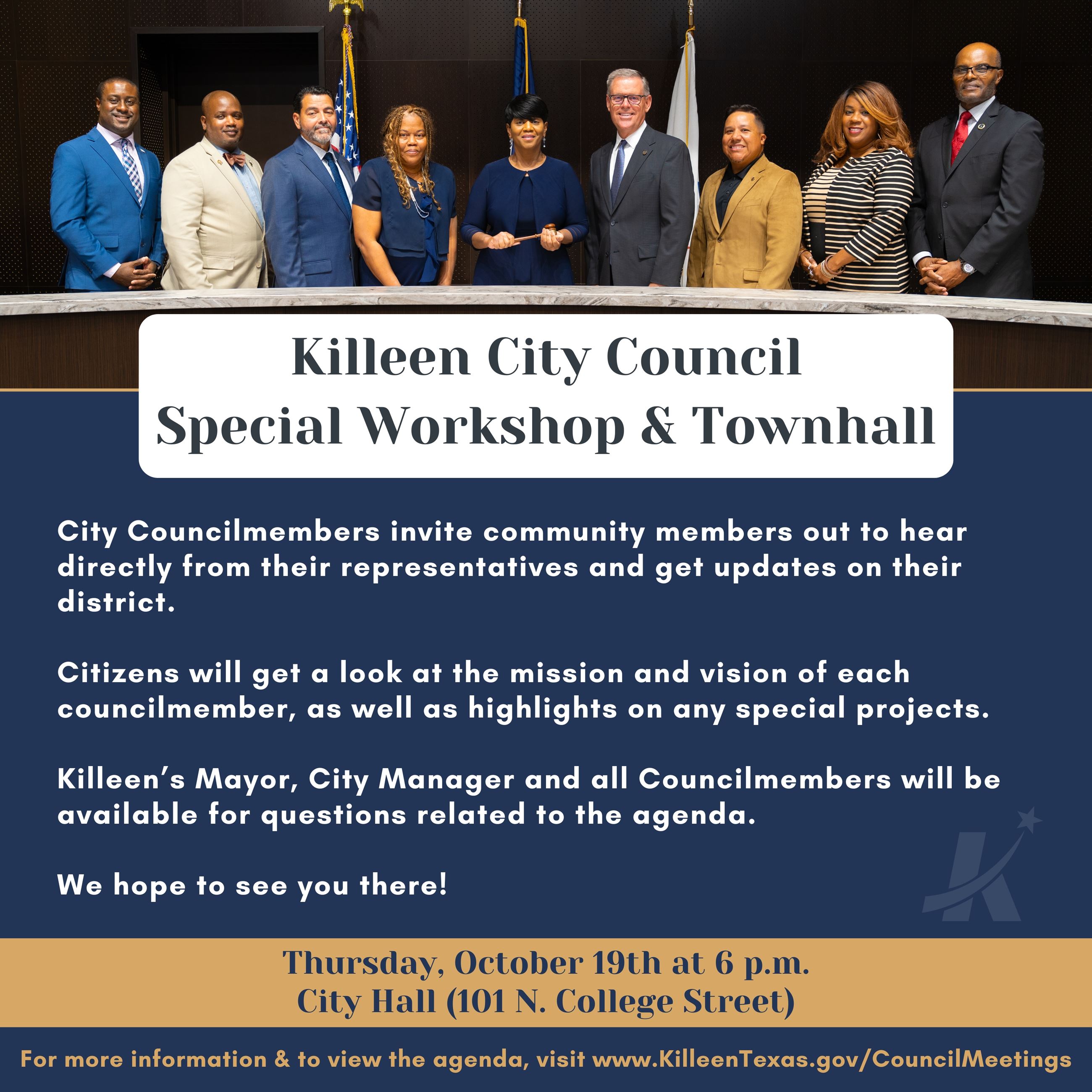 City Council Special Workshop and Townhall 10-19-23