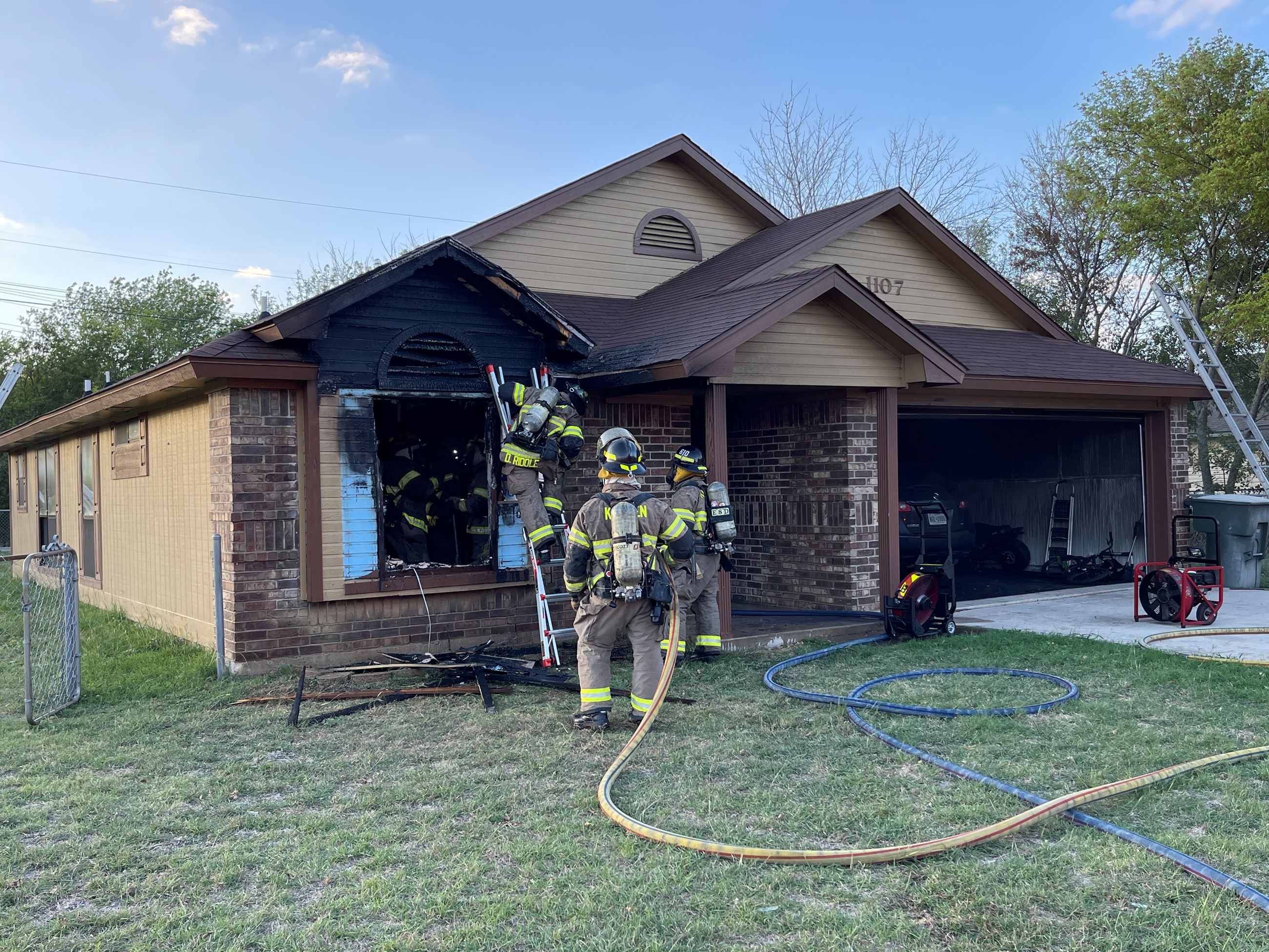 Firefighters put out house fire on Patriotic Street