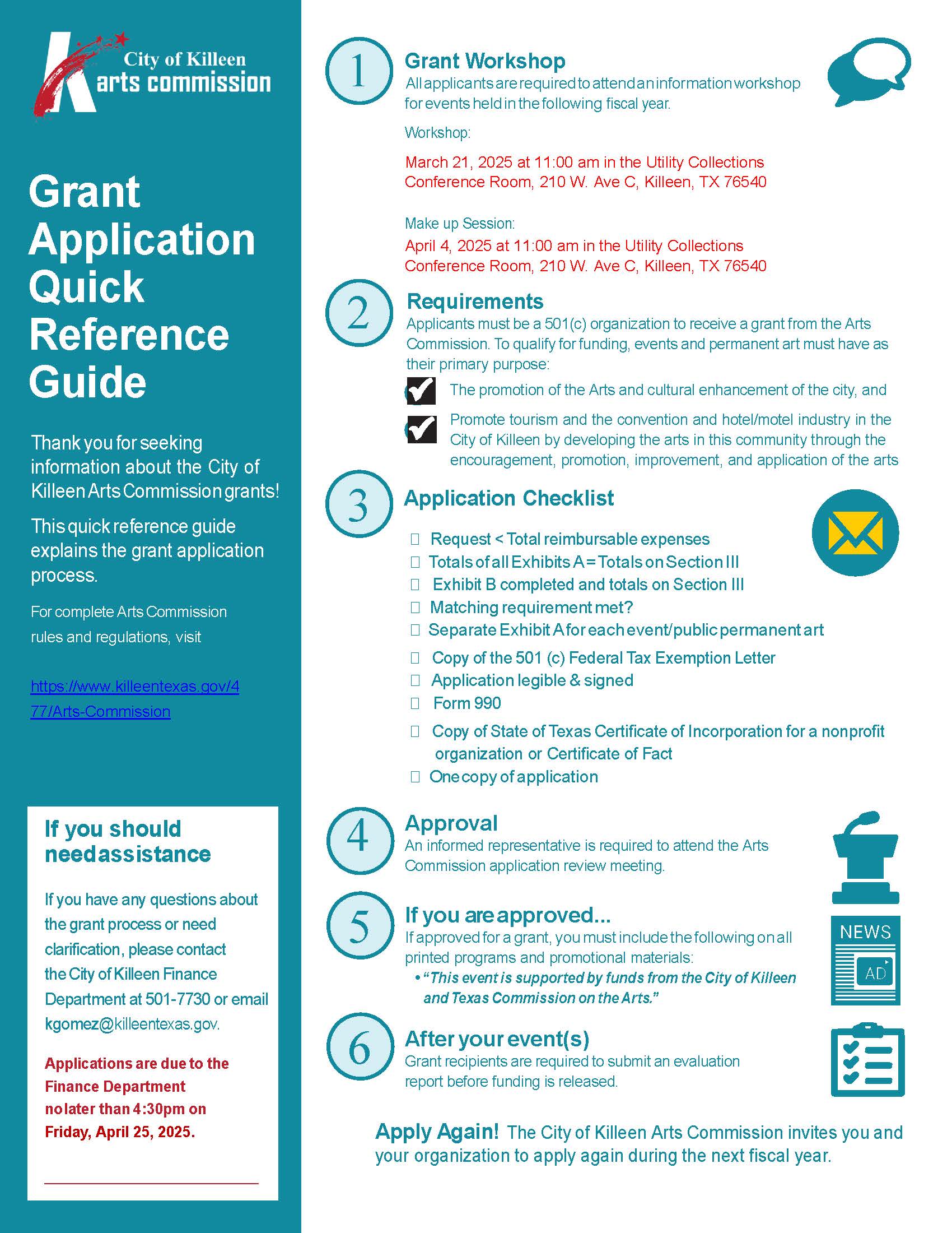 Flyer - How to apply for an Arts Commission Grant (JPG)